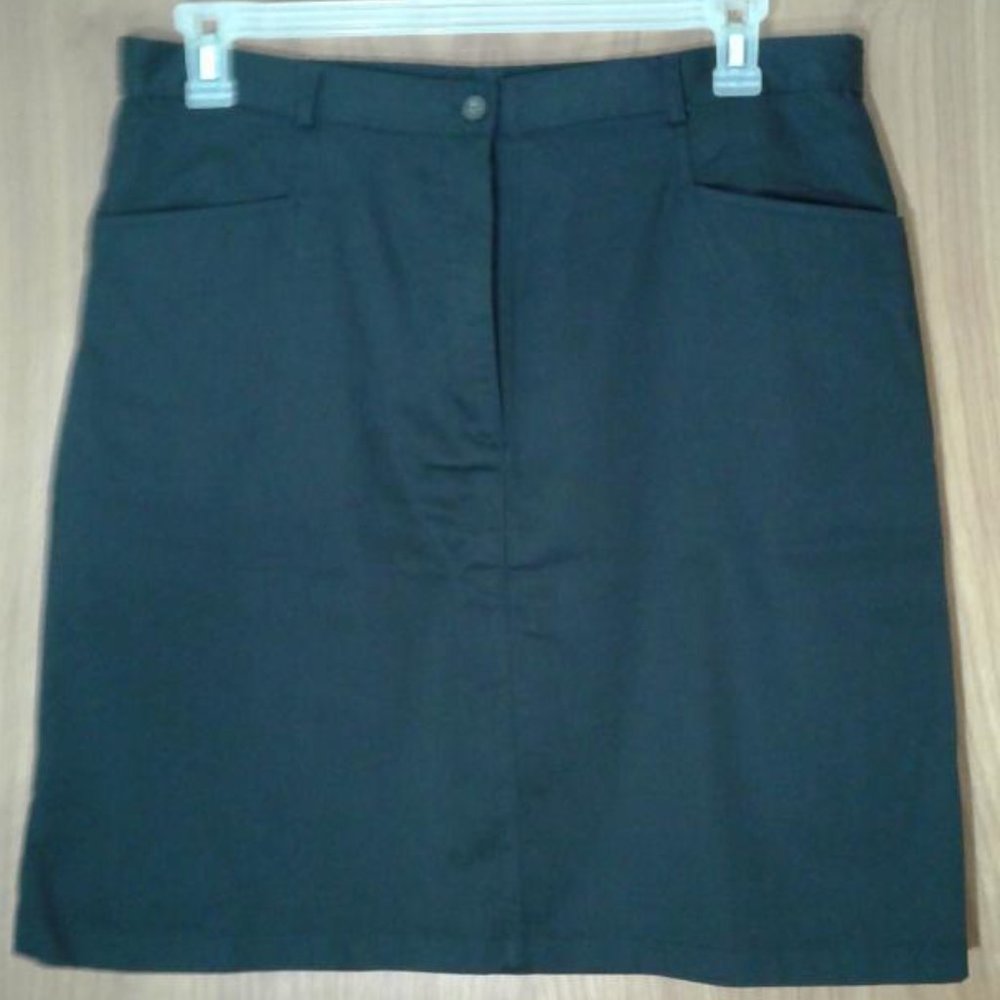 Karen Scott Black Twill Skirt, Size 18